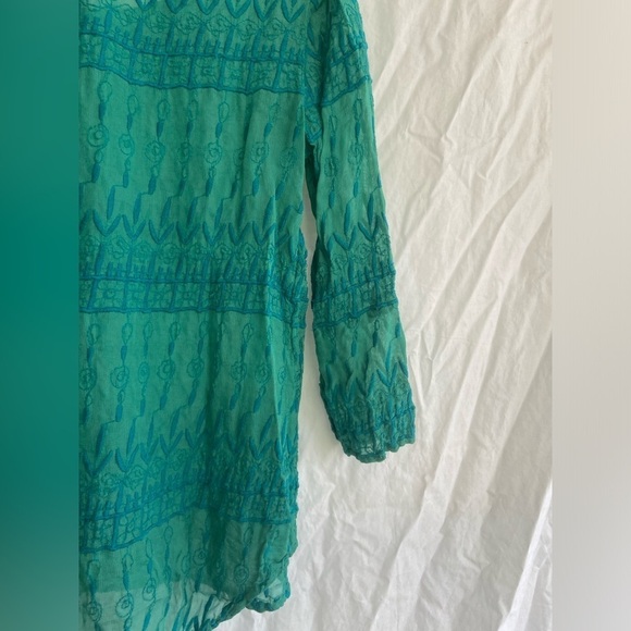 Lucky Brand Boho Semisheer Long sleeve blouse Size Medium - Picture 11 of 11